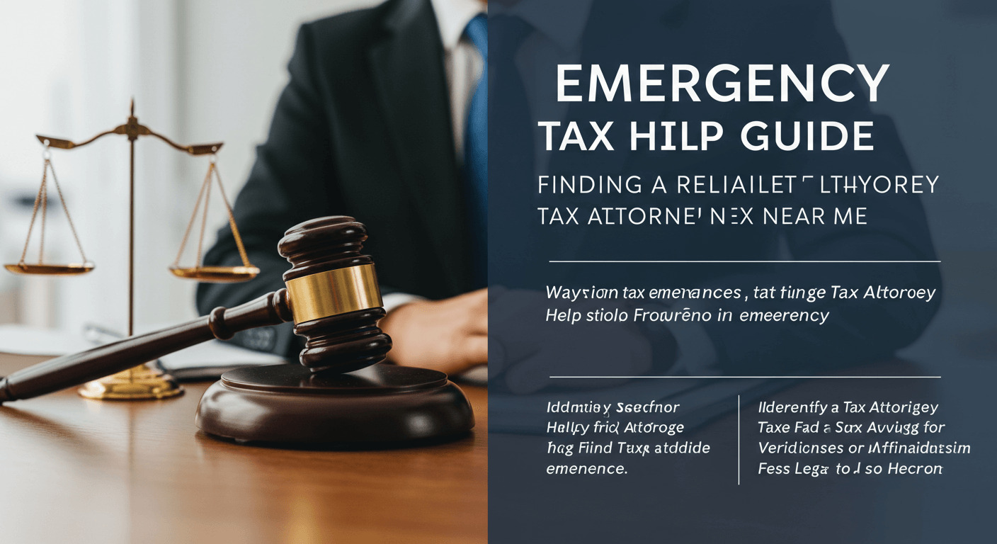 Emergency Tax Help Guide: Finding a Reliable Tax Attorney Near Me